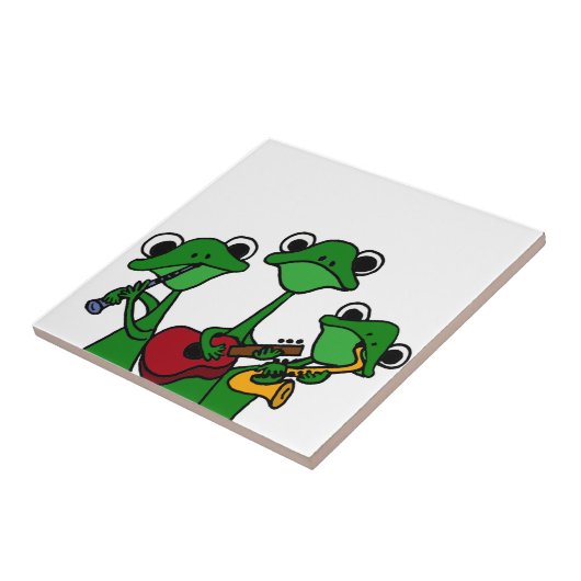 XX音楽漫画を遊んでいるカエル タイル (側面)