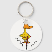 XX -おもしろいポゴの上の鴨 キーホルダー (正面)