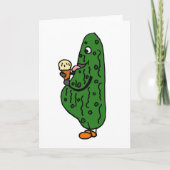 XX – 妊娠中のピクルス食べ物のアイスクリーム漫画 カード (正面)