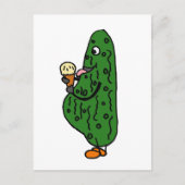 XX – 妊娠中のピクルス食べ物のアイスクリーム漫画 ポストカード (正面)