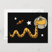 XX – 宇宙飛行士のスネークアニメ ポストカード (正面/裏面)