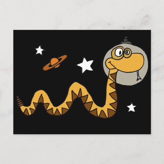 XX – 宇宙飛行士のスネークアニメ ポストカード (正面)