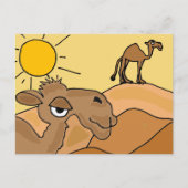XX – 砂漠のラクダフォークアート ポストカード (正面)