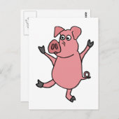XX-踊りピンクピグ漫画 ポストカード (正面/裏面)