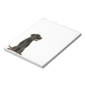 XX – 黒芸術的ラブラドール漫画 ノートパッド (回転)