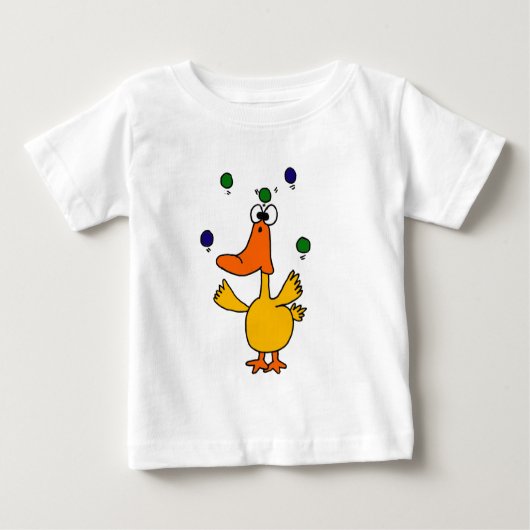 XX CLUTZのアヒルのごまかすデザイン ベビーTシャツ (正面)