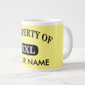 XXLのプロパティお名前 ジャンボコーヒーマグカップ (正面右)