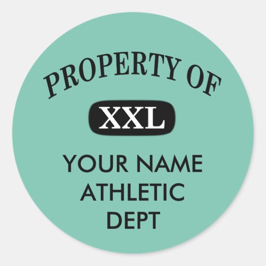 XXLのプロパティお名前 ラウンドシール (正面)