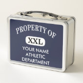 XXLのプロパティ名の追加ホワイトフォントメタル弁当箱 メタルランチボックス (裏面)