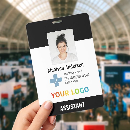 XXL オーダー病院従業員ロゴ＆写真ID バッジ (会議)