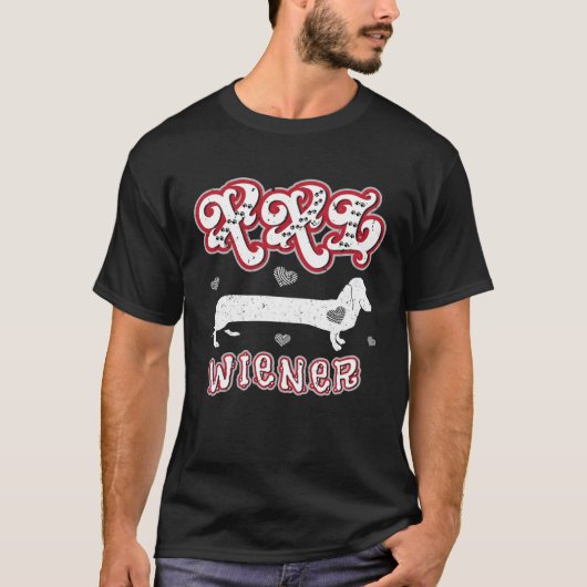 XXL Wiener  Roxie Dog Dachshund Humor Tシャツ (正面)
