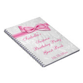 XXthの驚きの誕生会のダマスク織および弓 ノートブック (右側)