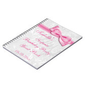 XXthの驚きの誕生会のダマスク織および弓 ノートブック (左側)