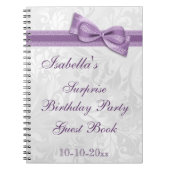 XXthの驚きの誕生会のダマスク織および弓 ノートブック (正面)