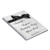 XXthの驚きの誕生会のダマスク織および弓 ノートブック (右側)