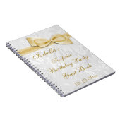 XXthの驚きの誕生会のダマスク織および弓 ノートブック (右側)