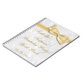 XXthの驚きの誕生会のダマスク織および弓 ノートブック (左側)