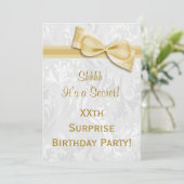 XXthの驚きの誕生会のダマスク織および弓 招待状 (スタンド正面)