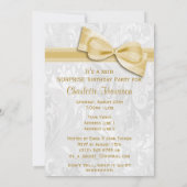 XXthの驚きの誕生会のダマスク織および弓 招待状 (裏面)