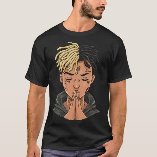 XXXTentation draw cartoon RIP legend Rap Premium g Tシャツ (正面)