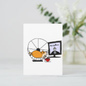 XYハムスターおもしろいオンエクササイズホイールタイヤ ポストカード (スタンド正面)