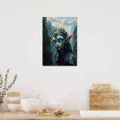 Xylariel Abyssal Canyon Queen Dark Fantasy ポスター (キッチン)