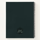 Xylariel Elven Goddess Blue Gothic Spiral Notebook ノートブック (裏面)