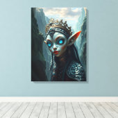 Xylariel the Azure Sovereign Fantasy キャンバスプリント (インサイチュ (ウッドフロア))