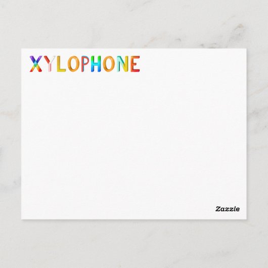 Xylophoneカード ポストカード (裏面)