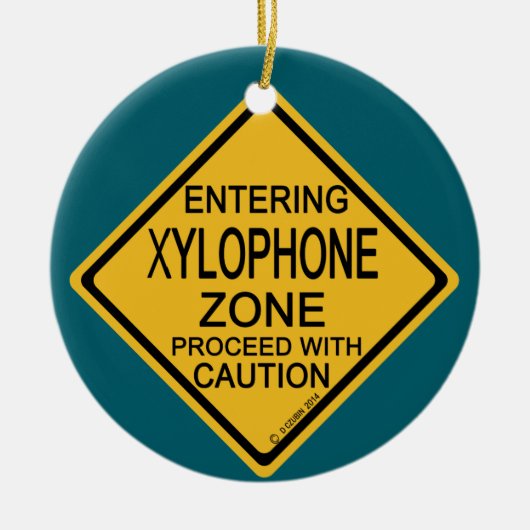 Xylophoneゾーンに入る セラミックオーナメント (正面)