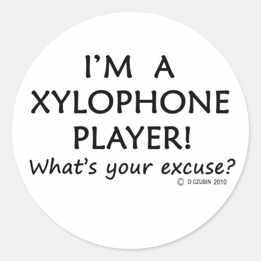 Xylophoneプレーヤーの言い訳 ラウンドシール (正面)