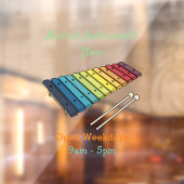 Xylophone漫画イラストレーション ウィンドウサイン (シート2)