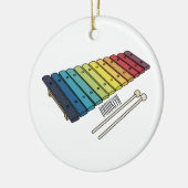 Xylophone漫画イラストレーション セラミックオーナメント (左)