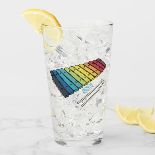 Xylophone漫画イラストレーション タンブラーグラス (アイス正面)