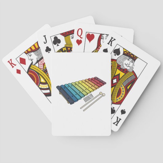 Xylophone漫画イラストレーション トランプ (裏面)