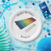 Xylophone漫画イラストレーション ペーパープレート (パーティー)