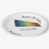 Xylophone漫画イラストレーション ペーパープレート (アングル)