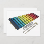 Xylophone漫画イラストレーション ポストカード (正面/裏面)