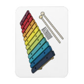 Xylophone漫画イラストレーション マグネット (縦)