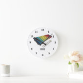 Xylophone漫画イラストレーション ラウンド壁時計 (ホーム)