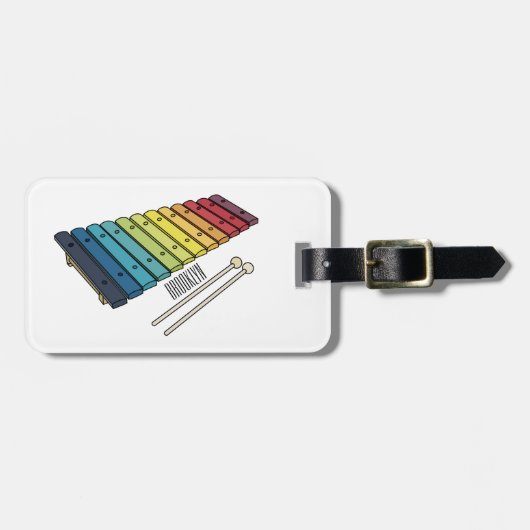 Xylophone漫画イラストレーション ラゲッジタグ (正面横)