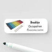 Xylophone漫画イラストレーション 名札 (インサイチュ)