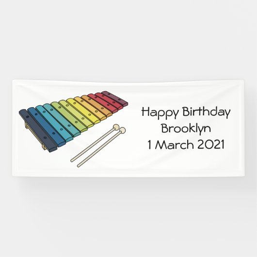 Xylophone漫画イラストレーション 横断幕 (横)