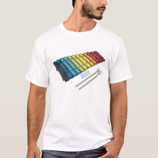 Xylophone漫画イラストレーション Tシャツ (正面)