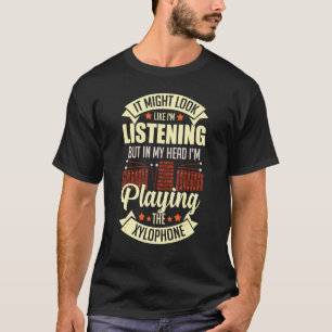 Xylophone音楽楽器ノートPlayer Glockenspi Tシャツ