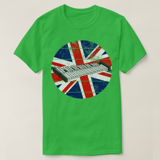 Xylophone UK国旗のイギリスXylophonistパーカッショニス Tシャツ (デザイン正面)