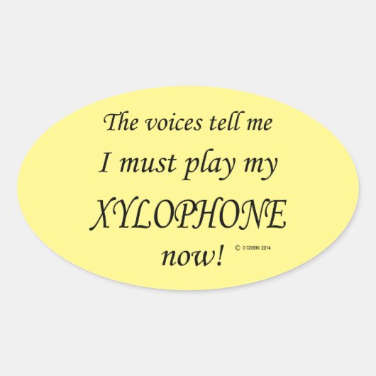 Xylophone Voices Say Must 遊 Oval  Sticker 楕円形シール (正面)