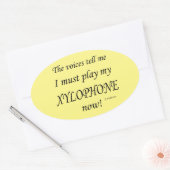 Xylophone Voices Say Must 遊 Oval  Sticker 楕円形シール (封筒)