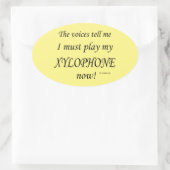 Xylophone Voices Say Must 遊 Oval  Sticker 楕円形シール (バッグ)