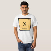 Xzavierの名前 化学元素周期表 tシャツ (正面フル)
